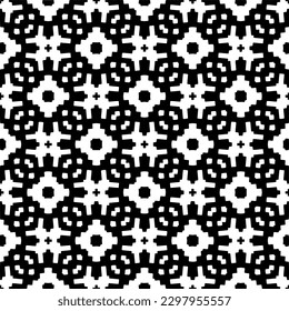 Seamless repeating pattern.  Black and white pattern for web page, textures, card, poster, fabric, textile.