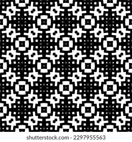 Seamless repeating pattern.  Black and white pattern for web page, textures, card, poster, fabric, textile.