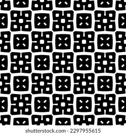 Seamless repeating pattern.  Black and white pattern for web page, textures, card, poster, fabric, textile.
