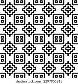 Seamless repeating pattern.  Black and white pattern for web page, textures, card, poster, fabric, textile.