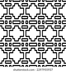 Seamless repeating pattern.  Black and white pattern for web page, textures, card, poster, fabric, textile.