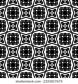 Seamless repeating pattern.  Black and white pattern for web page, textures, card, poster, fabric, textile.