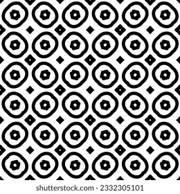 Seamless repeating pattern.  Black and white pattern for web page, textures, card, poster, fabric, textile.