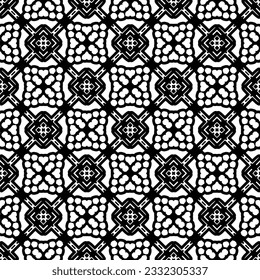Seamless repeating pattern.  Black and white pattern for web page, textures, card, poster, fabric, textile.