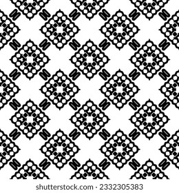 Seamless repeating pattern.  Black and white pattern for web page, textures, card, poster, fabric, textile.
