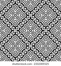 Seamless repeating pattern.  Black and white pattern for web page, textures, card, poster, fabric, textile.