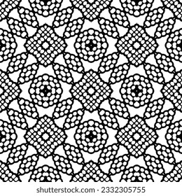 Seamless repeating pattern.  Black and white pattern for web page, textures, card, poster, fabric, textile.