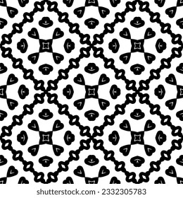 Seamless repeating pattern.  Black and white pattern for web page, textures, card, poster, fabric, textile.