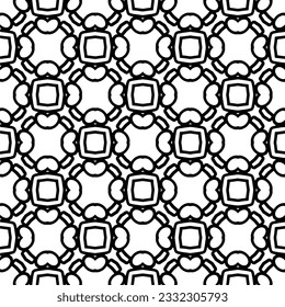 Seamless repeating pattern.  Black and white pattern for web page, textures, card, poster, fabric, textile.