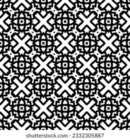 Seamless repeating pattern.  Black and white pattern for web page, textures, card, poster, fabric, textile.