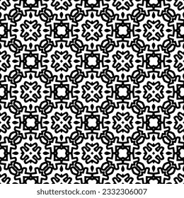 Seamless repeating pattern.  Black and white pattern for web page, textures, card, poster, fabric, textile.