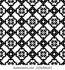 Seamless repeating pattern.  Black and white pattern for web page, textures, card, poster, fabric, textile.