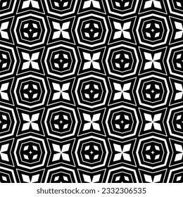 Seamless repeating pattern.  Black and white pattern for web page, textures, card, poster, fabric, textile.