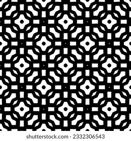 Seamless repeating pattern.  Black and white pattern for web page, textures, card, poster, fabric, textile.