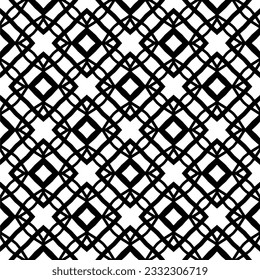 Seamless repeating pattern.  Black and white pattern for web page, textures, card, poster, fabric, textile.