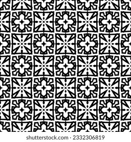 Seamless repeating pattern.  Black and white pattern for web page, textures, card, poster, fabric, textile.