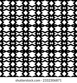 Seamless repeating pattern.  Black and white pattern for web page, textures, card, poster, fabric, textile.