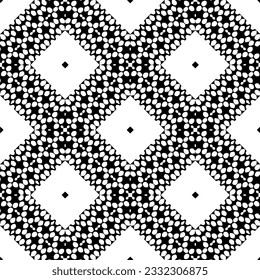 Seamless repeating pattern.  Black and white pattern for web page, textures, card, poster, fabric, textile.