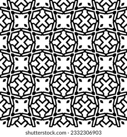 Seamless repeating pattern.  Black and white pattern for web page, textures, card, poster, fabric, textile.