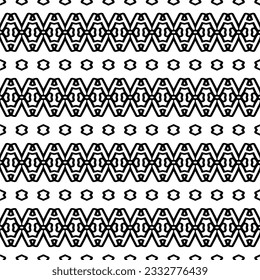 Seamless repeating pattern.  Black and white pattern for web page, textures, card, poster, fabric, textile. Elements of Design.