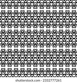 Seamless repeating pattern.  Black and white pattern for web page, textures, card, poster, fabric, textile. Elements of Design.