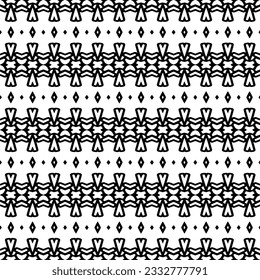 Seamless repeating pattern.  Black and white pattern for web page, textures, card, poster, fabric, textile. Elements of Design.