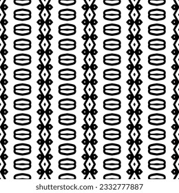 Seamless repeating pattern.  Black and white pattern for web page, textures, card, poster, fabric, textile. Elements of Design.