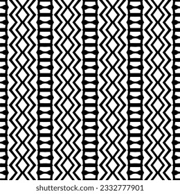Seamless repeating pattern.  Black and white pattern for web page, textures, card, poster, fabric, textile. Elements of Design.