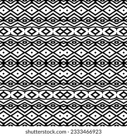 Seamless repeating pattern.  Black and white pattern for web page, textures, card, poster, fabric, textile. Elements of Design.
