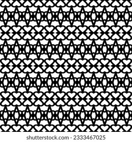 Seamless repeating pattern.  Black and white pattern for web page, textures, card, poster, fabric, textile. Elements of Design.
