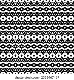 Seamless repeating pattern.  Black and white pattern for web page, textures, card, poster, fabric, textile. Elements of Design.