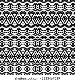 Seamless repeating pattern.  Black and white pattern for web page, textures, card, poster, fabric, textile. Elements of Design.