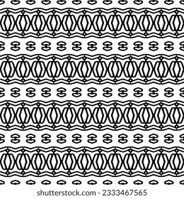 Seamless repeating pattern.  Black and white pattern for web page, textures, card, poster, fabric, textile. Elements of Design.