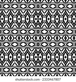 Seamless repeating pattern.  Black and white pattern for web page, textures, card, poster, fabric, textile. Elements of Design.