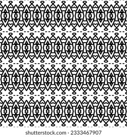 Seamless repeating pattern.  Black and white pattern for web page, textures, card, poster, fabric, textile. Elements of Design.