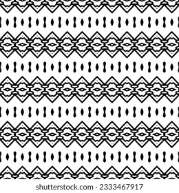 Seamless repeating pattern.  Black and white pattern for web page, textures, card, poster, fabric, textile. Elements of Design.