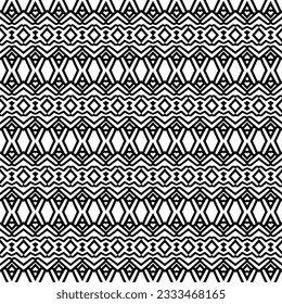 Seamless repeating pattern.  Black and white pattern for web page, textures, card, poster, fabric, textile. Elements of Design.