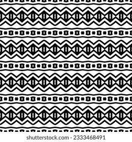 Seamless repeating pattern.  Black and white pattern for web page, textures, card, poster, fabric, textile. Elements of Design.