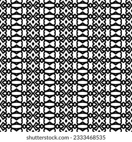 Seamless repeating pattern.  Black and white pattern for web page, textures, card, poster, fabric, textile. Elements of Design.