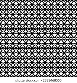 Seamless repeating pattern.  Black and white pattern for web page, textures, card, poster, fabric, textile. Elements of Design.
