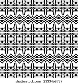 Seamless repeating pattern.  Black and white pattern for web page, textures, card, poster, fabric, textile. Elements of Design.