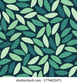 Seamless repeating pattern of bluish green leaves