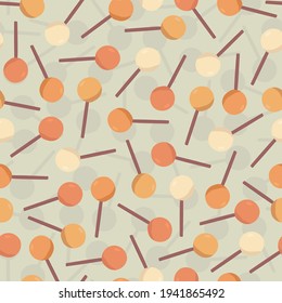 Seamless repeating pattern of candies in retro style