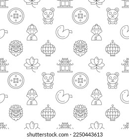 Seamless repeating pattern of Chinese New Year for web sites, wrapping, printing, postcards, web sites, apps