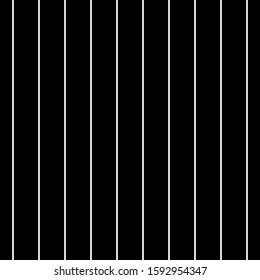 Seamless repeating pattern of classic white pinstripe design on black background - Vector. Suitable for use in  crafting, textiles, wallpaper, web design, fashion, clothing, gift wrap etc.