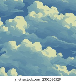 Seamless repeating pattern of clouds