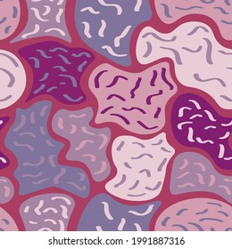 Seamless repeating pattern of colored shapes