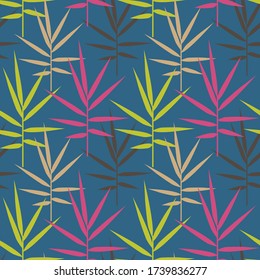 seamless repeating pattern with colorful plants. vector illustration