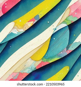 A seamless repeating pattern of curvy lines, abstract shapes.