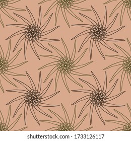 seamless repeating pattern with decorative motifs. vector illustration